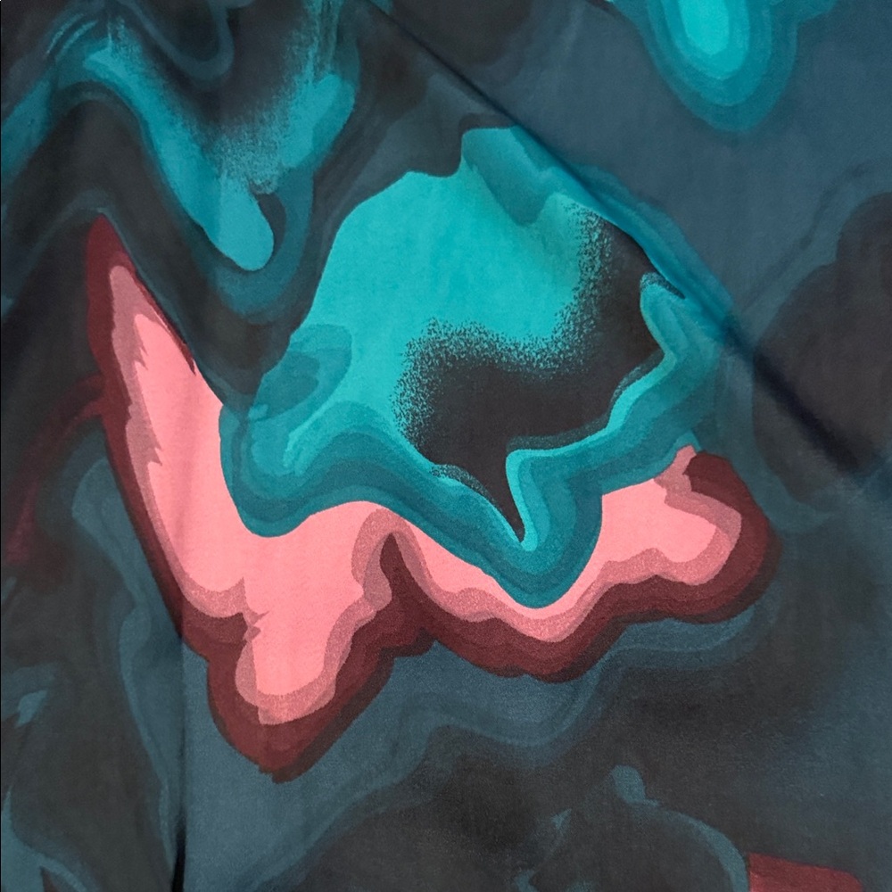 Nine West Teal and Pink Blouse